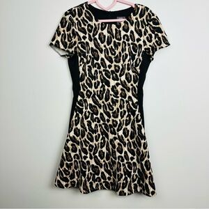 Vince Camuto Leopard Print fit & flare Mini Dress Size 10
